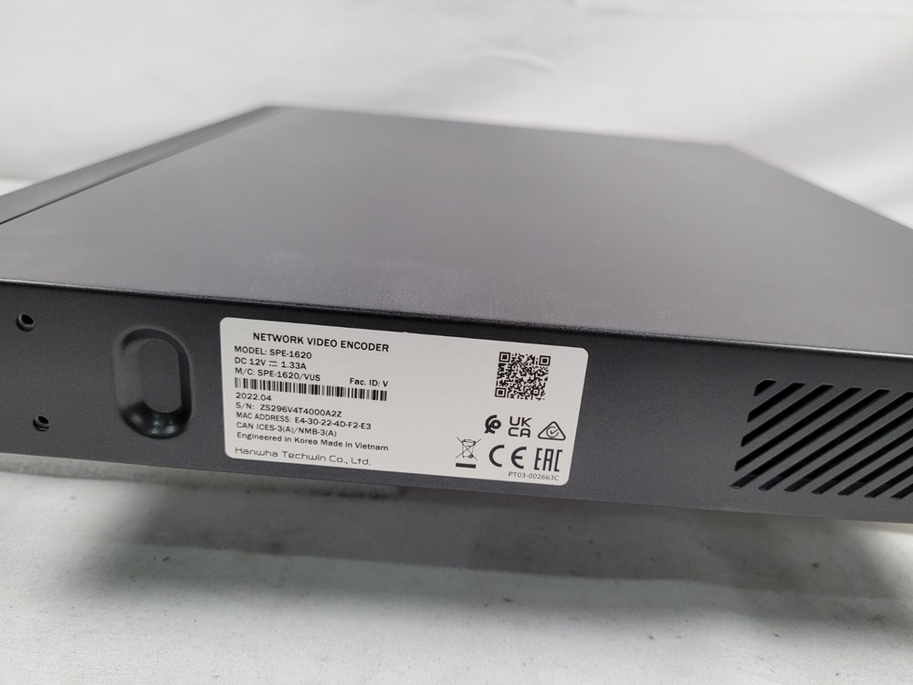 Hanwha Techwin WiseNet SPE-1620 16-Channel 2MP Network Security Video Encoder