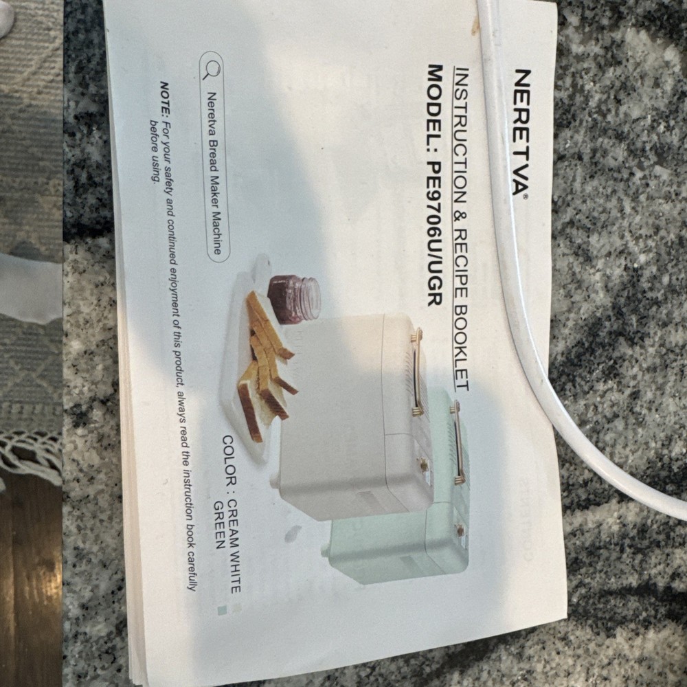 Neretva Automatic Bread Maker Ivory Gold Countertop Machine