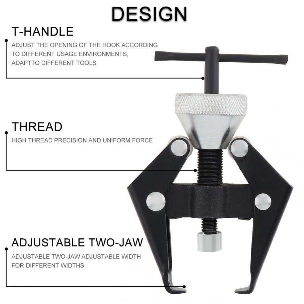 4 Inch Two-Claw Puller Multifunction Windshield Wiper Arm Removal Tool Adjust US