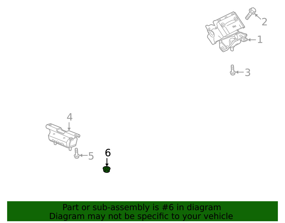 Genuine GM Trans Mount Nut 11548414