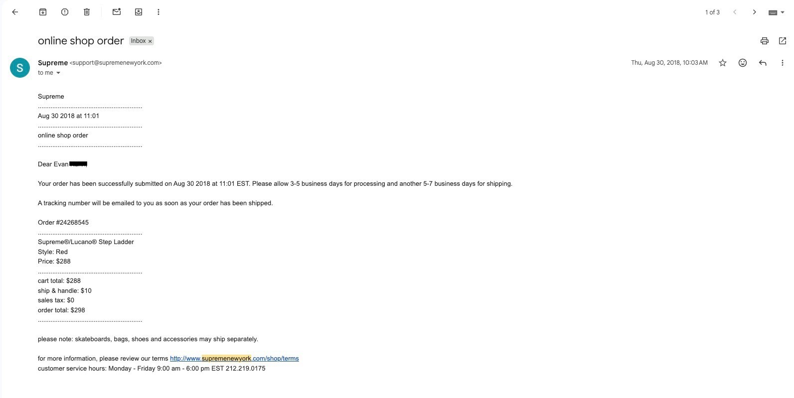 Supreme Lucano Step Ladder Red Box Logo FW18 100% Authentic (BRAND NEW)