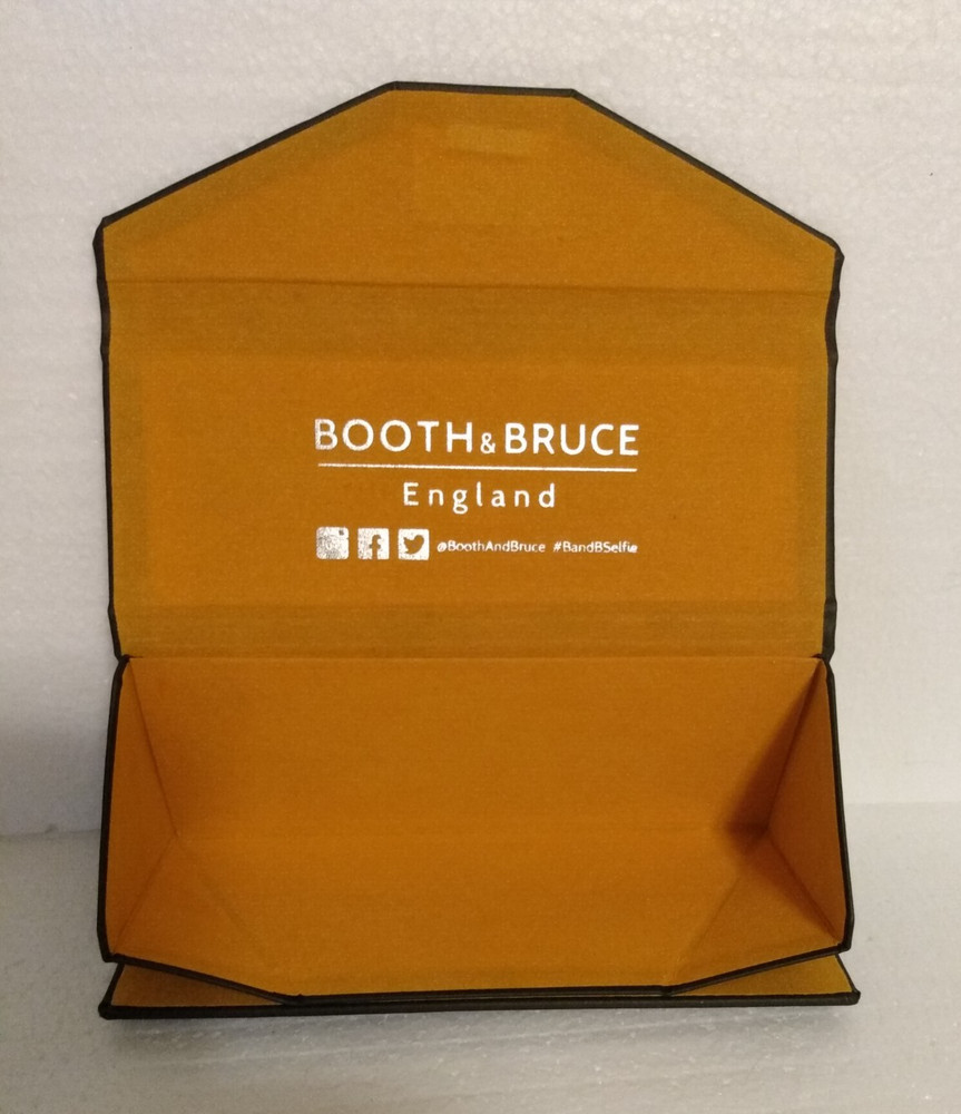 Booth & Bruce Triangle Eye Glass Case Collapsible Greyish Green
