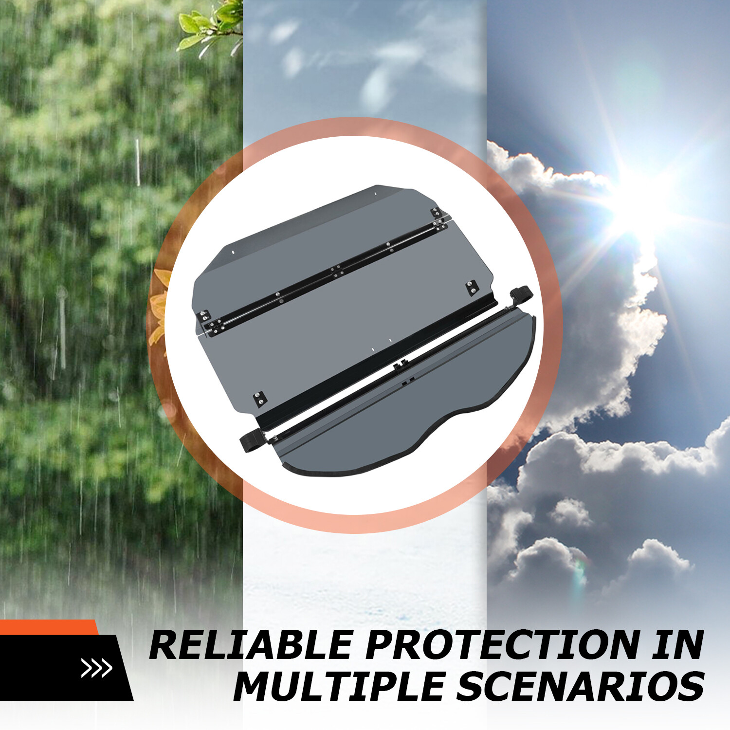 3-IN-1 Flip Tinted Polycarbonate Windshield For Can-Am Maverick X3 (64" or 72")