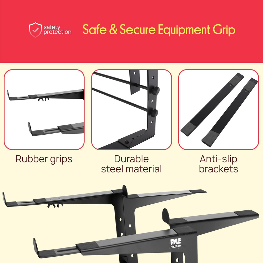 Portable Dual Laptop Stand - Standing Table with Adjustable Height, Ergonomic De