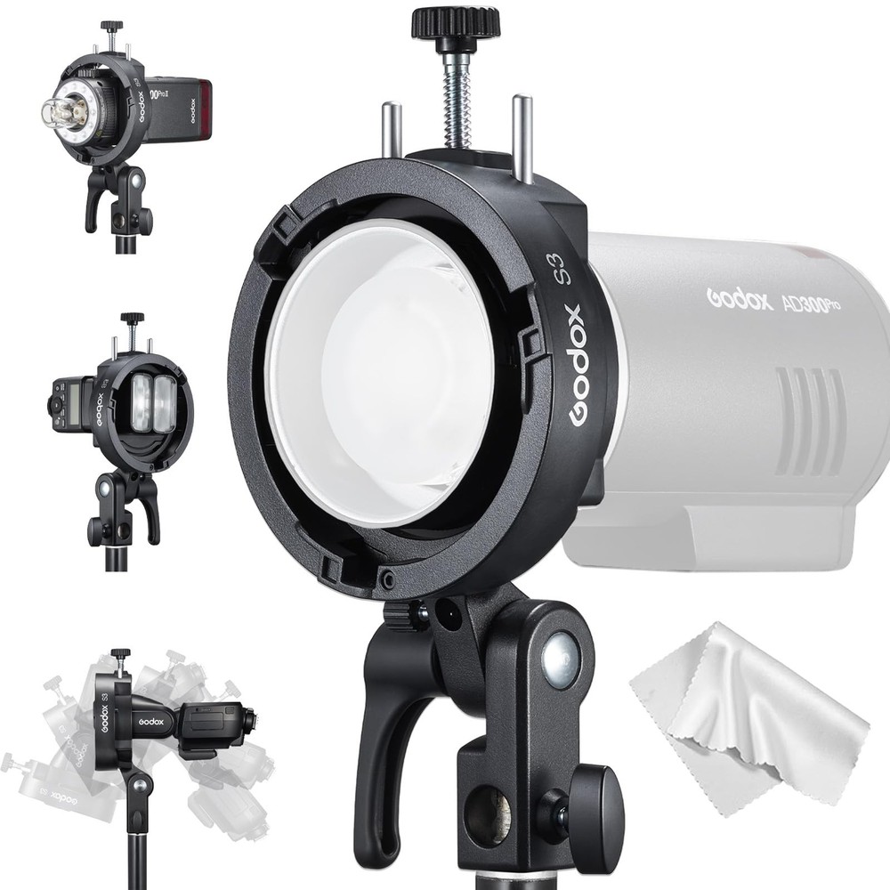 GODOX S3 Speedlite Bracket, 𝐆𝐨𝐝𝐨𝐱 𝐒𝟐 𝐔𝐩𝐠𝐫𝐚𝐝𝐞, Adjustment Angle±...