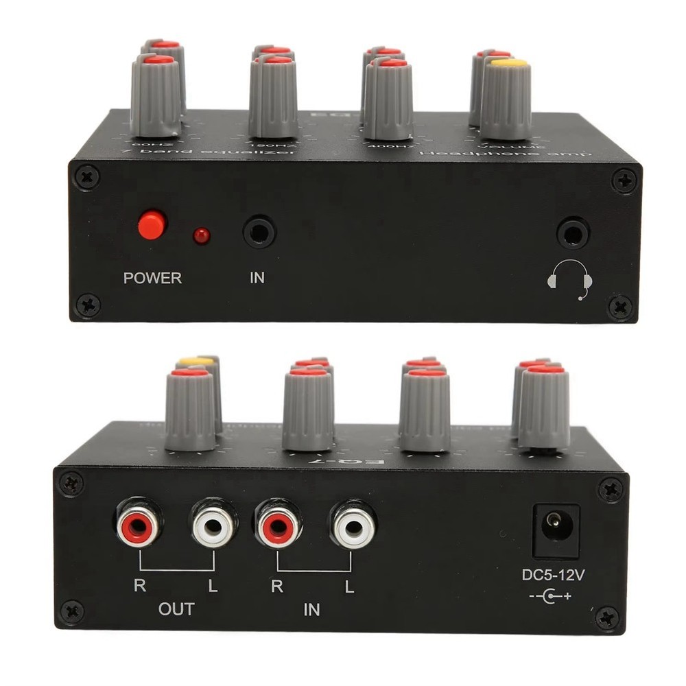 DC5-12V 7 Band Sound Equalizer High Medium Adjustment Digital Equalizer7473