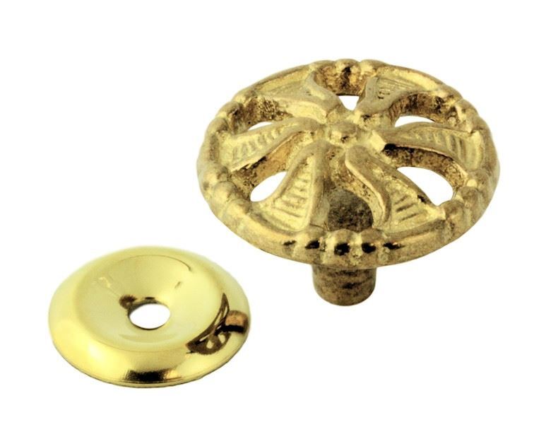 1-1/2" Restorers Classic Solid Brass Knob with Backplate