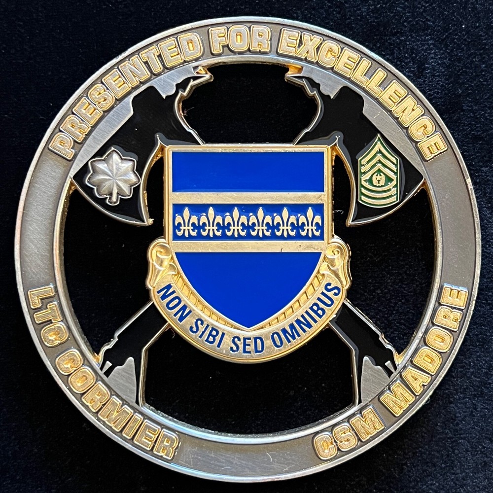 126th Brigade Support Battalion Commander & CSM Challenge Coin