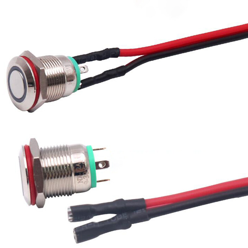 12mm Latching or Momentary Round Push ON/OFF POWER Button Switch Mulitcolour