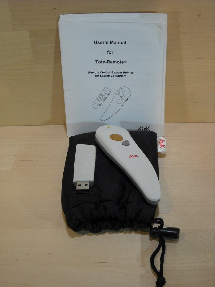 Atek RM100 Tote-Remote Control & Laser Pointer for Laptop Presentations