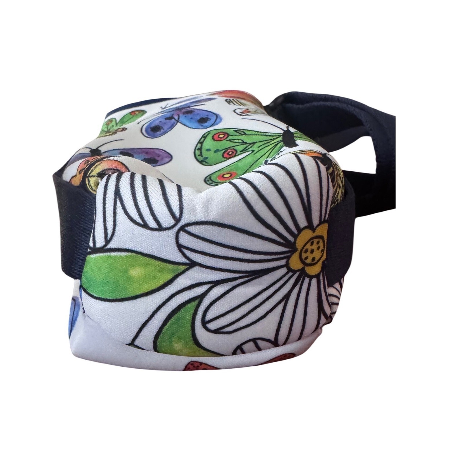 Brighton Butterfly Print Water Bottle Holder Crossbody Bag Multicolor 7x3" EUC