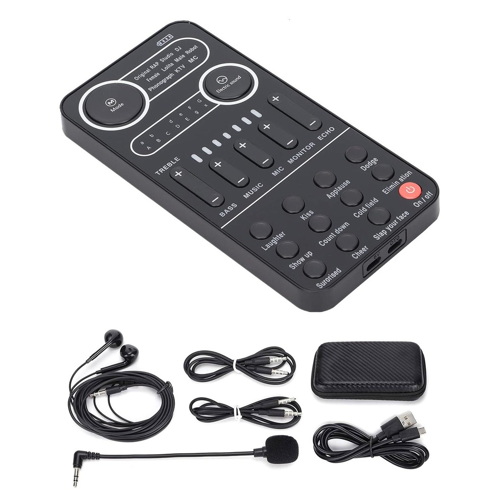 For Computer Sound Card Portable Mixer with Evading Function 13 Sound Modes
