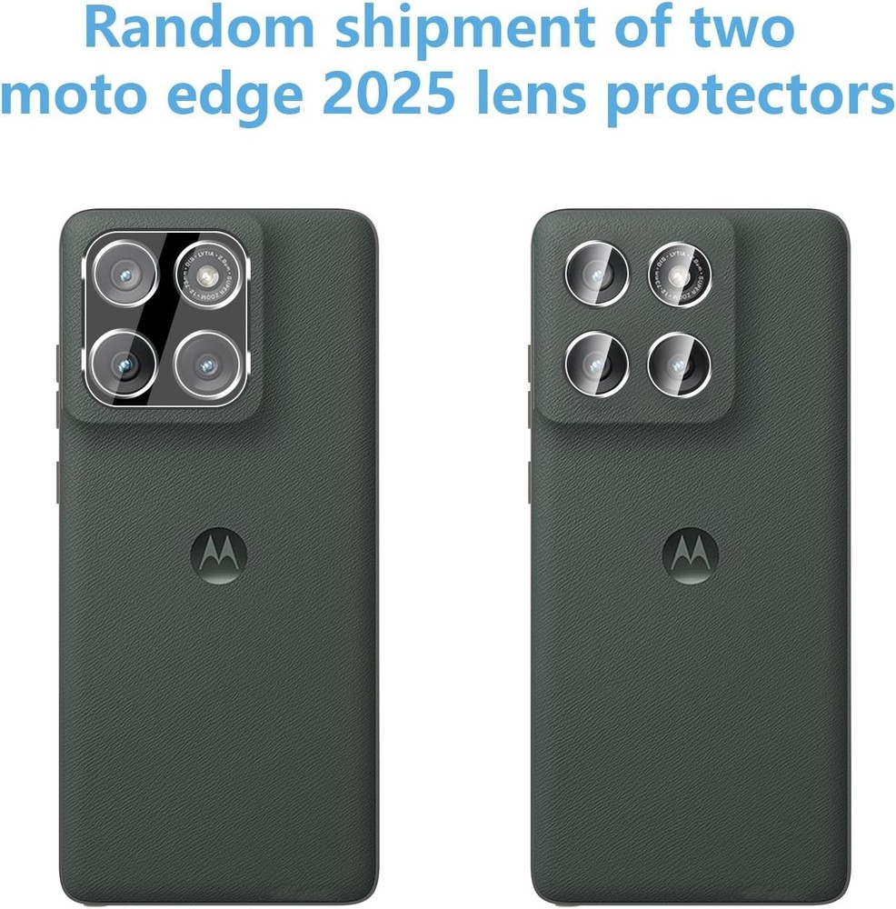 2 Pack 3D Screen Protector for Motorola Edge 2025 + 2 Pack Camera Lens Protector