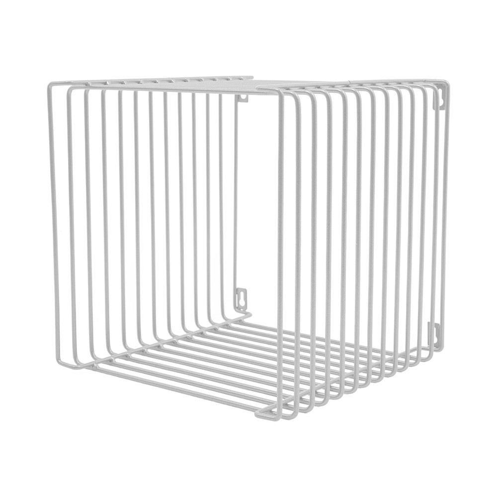 Side Table Square Geometry Side Table Linear Metal End Table 120kg/264.55lbs