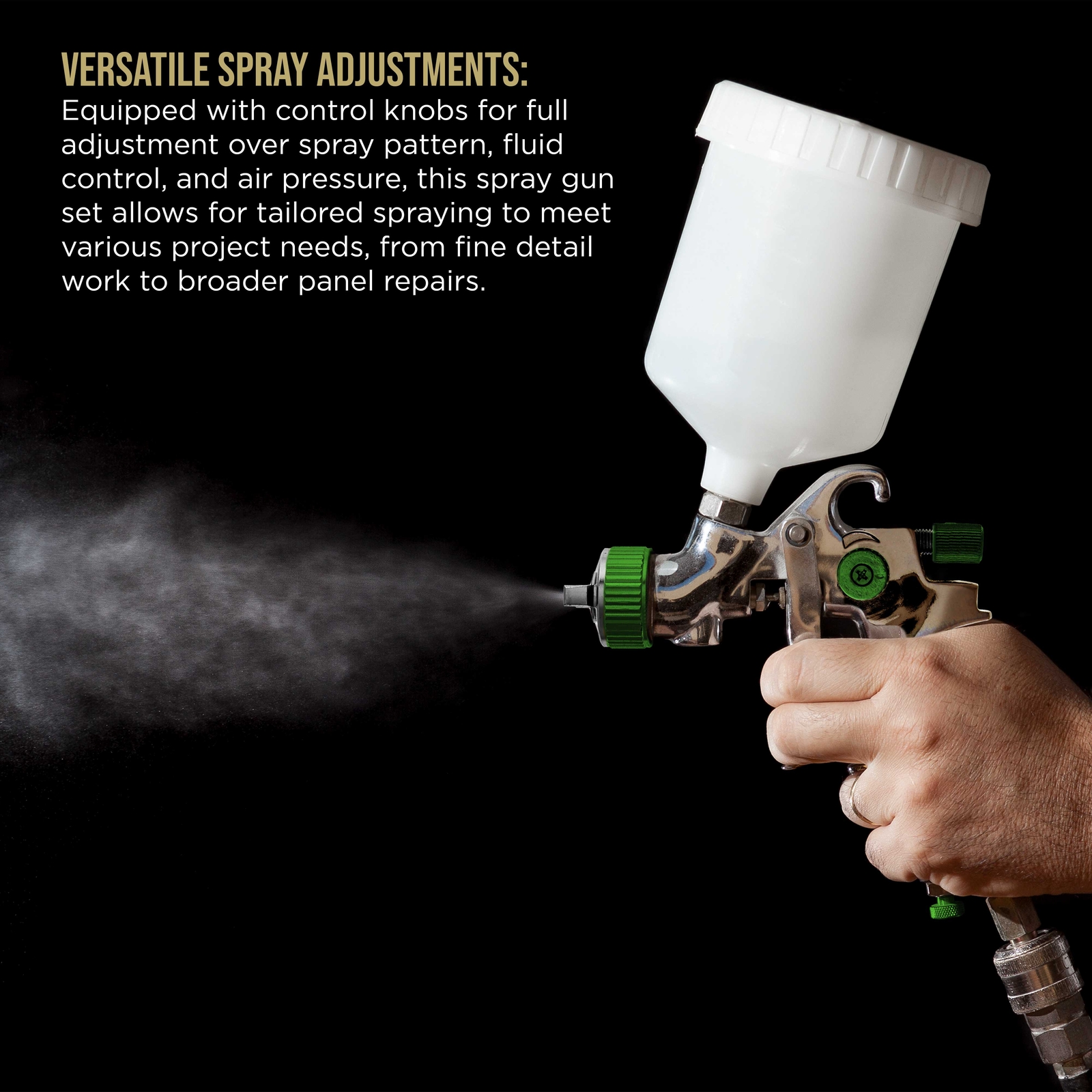 Mini DETAIL TOUCH-UP HVLP SPRAY GUN 1.0 Tip Plastic Cup Auto Paint Spot Repair