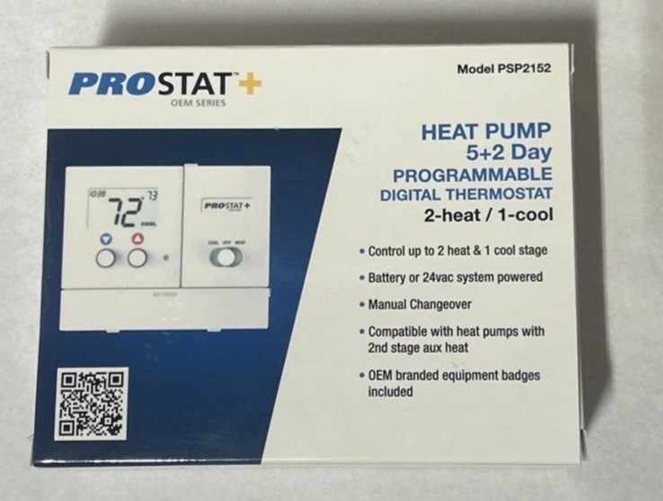 Prostat Plus Model PSP2152 Thermostat Programmable 5+2 Day Digital New E51