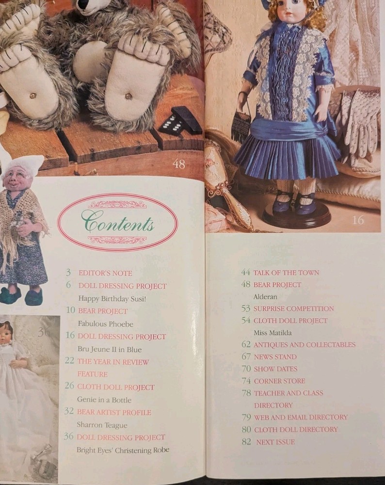 3 Doll Pattern Magazines Australian Dolls Bears German Doll Patterns Ruffles
