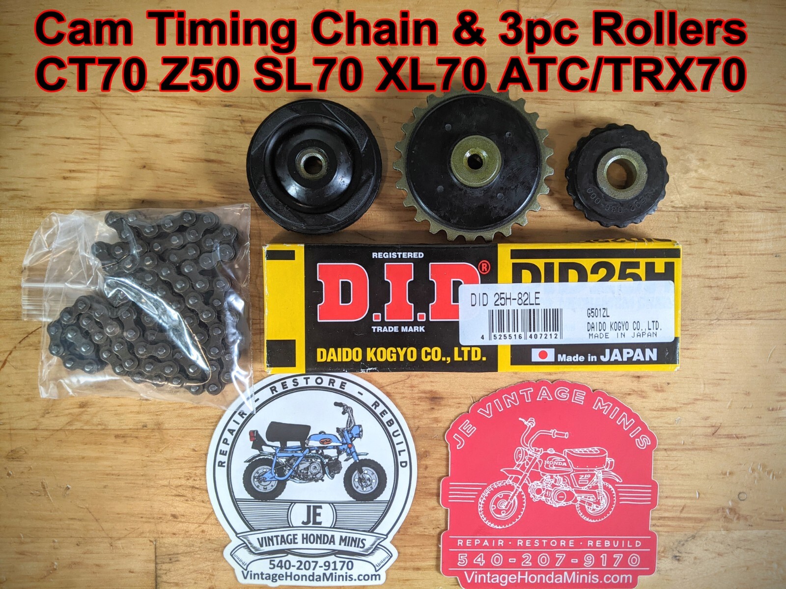Cam Timing Chain - Standard Duty DID - Honda Z50 CT70 SL70 XL70 CL70 TRX70 ATC70