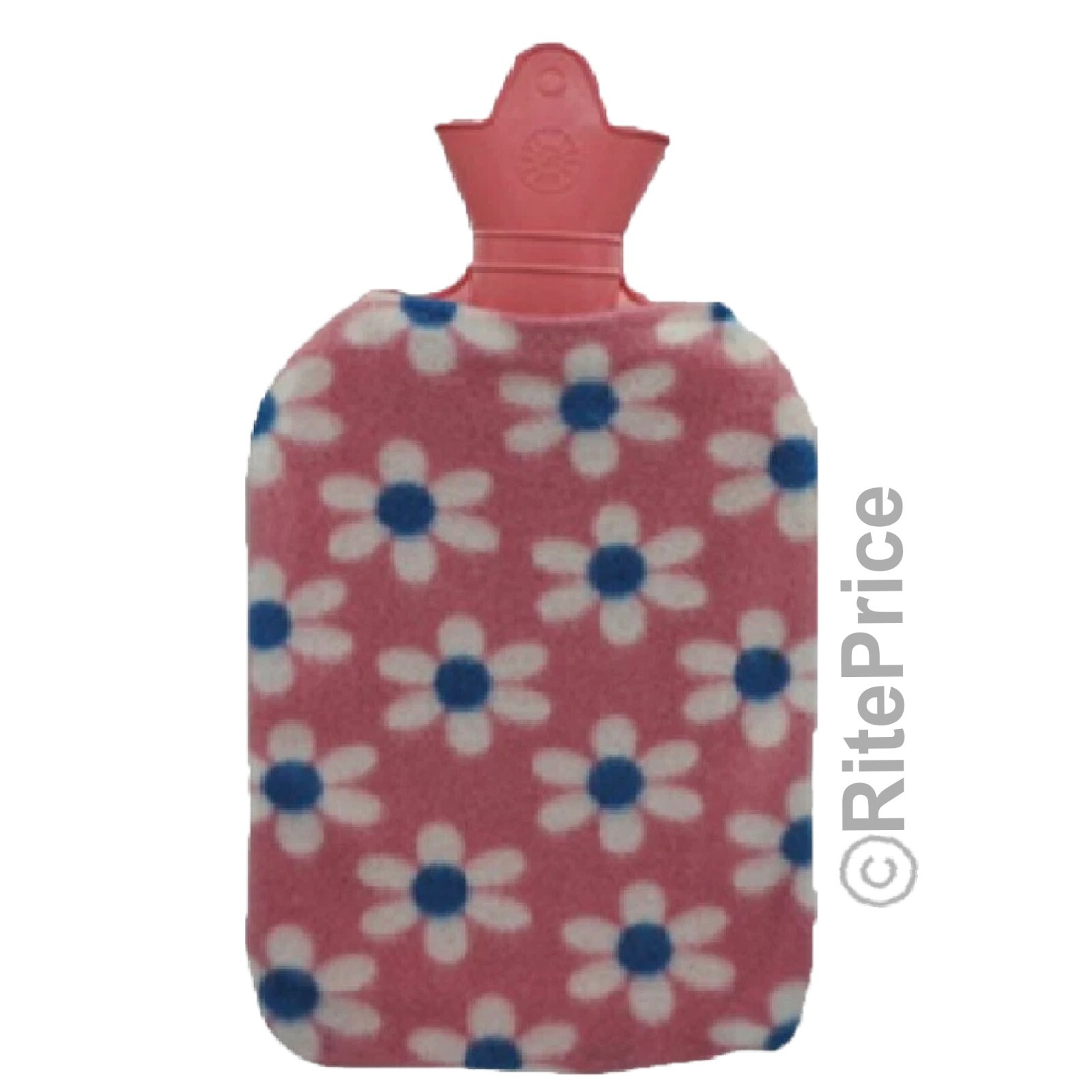 2000ml Hot Water Bottle with Plush Cover Rubber Bag For Pain Relief Warm Therapy