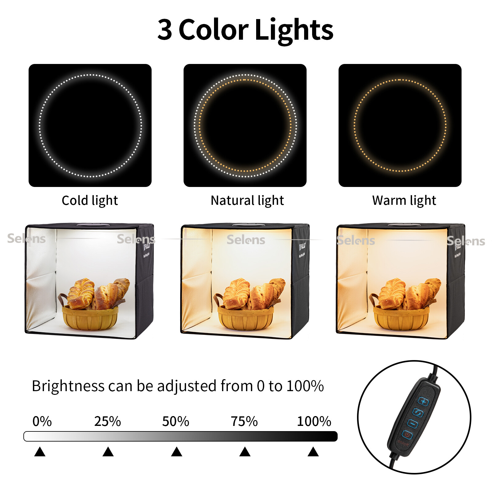 Portable LED Photo Light Box Tent Cube Room Studio 96 LED Photography Backdrop