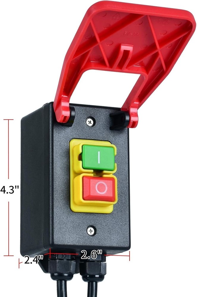 Durable 110V Kill Switch with Large Stop Paddle - Ideal for Workshop Safety
