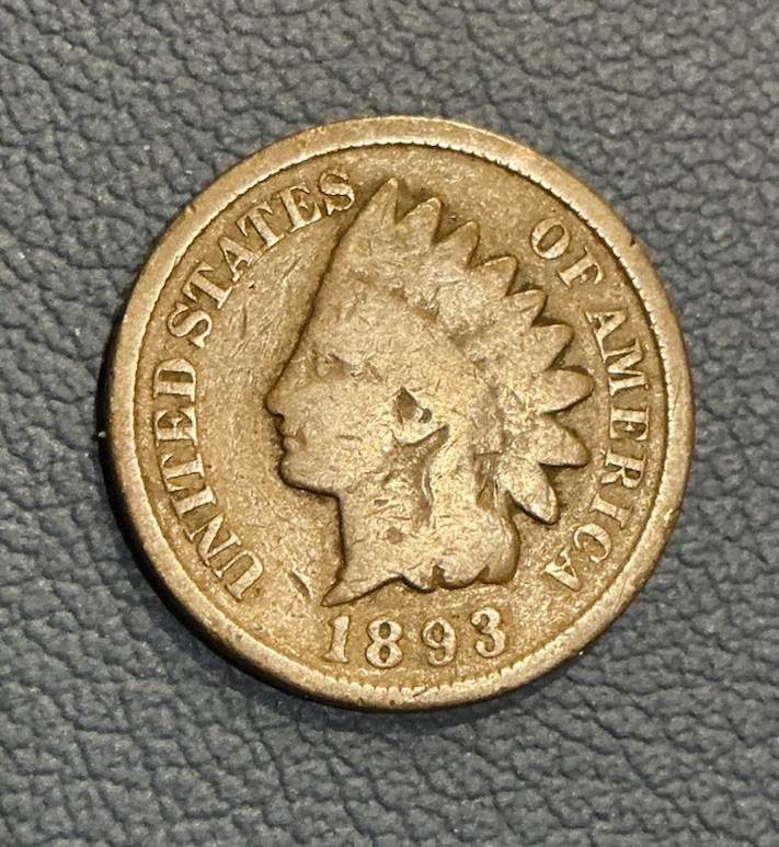 1893 Indian Head Cent - Old US Copper