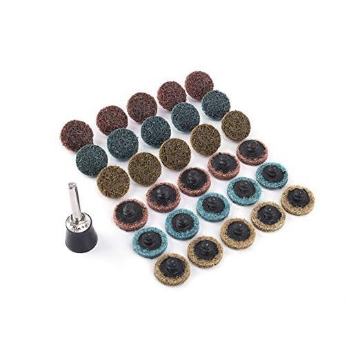 31Pcs 1'' Surface Conditioning Buffing Dics Quick Change Prep Polishing Pad