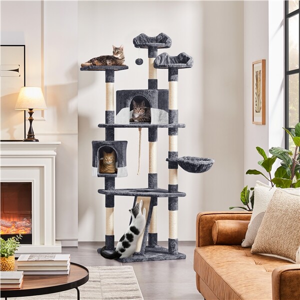 79in Large Cat Tree Tower for Indoor Cats Condo Scratching Post Pet Play House