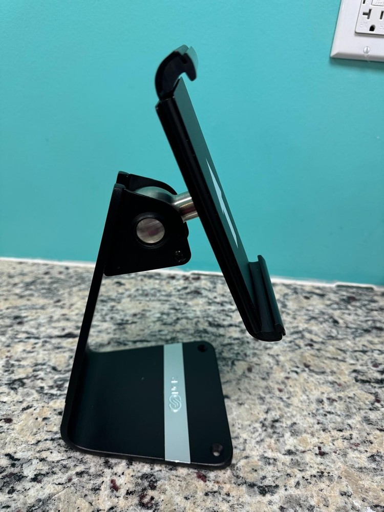 iPad holder, Swivel stand, magnetized base bottom for secure attachment