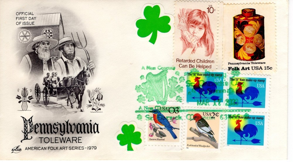 HAPPY ST PATRICK DAY,  ST PATRICK, MO 2000    FDC14904