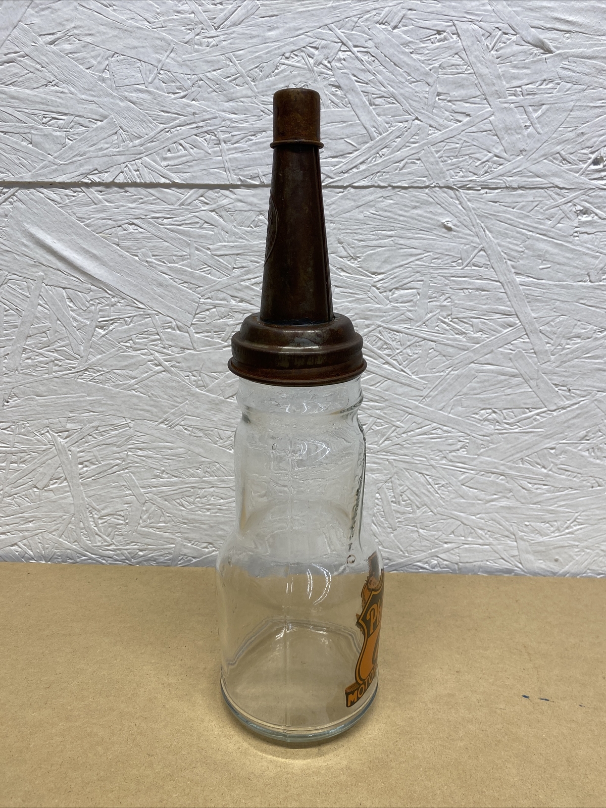 Phillips 66 Motor Oil Bottle Spout Cap Glass Vintage Style Gas Station