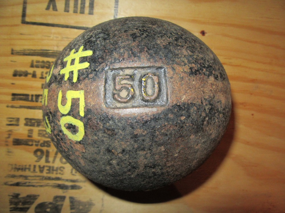 YORK Globe Half 50 Pound Glob Grip Number Side