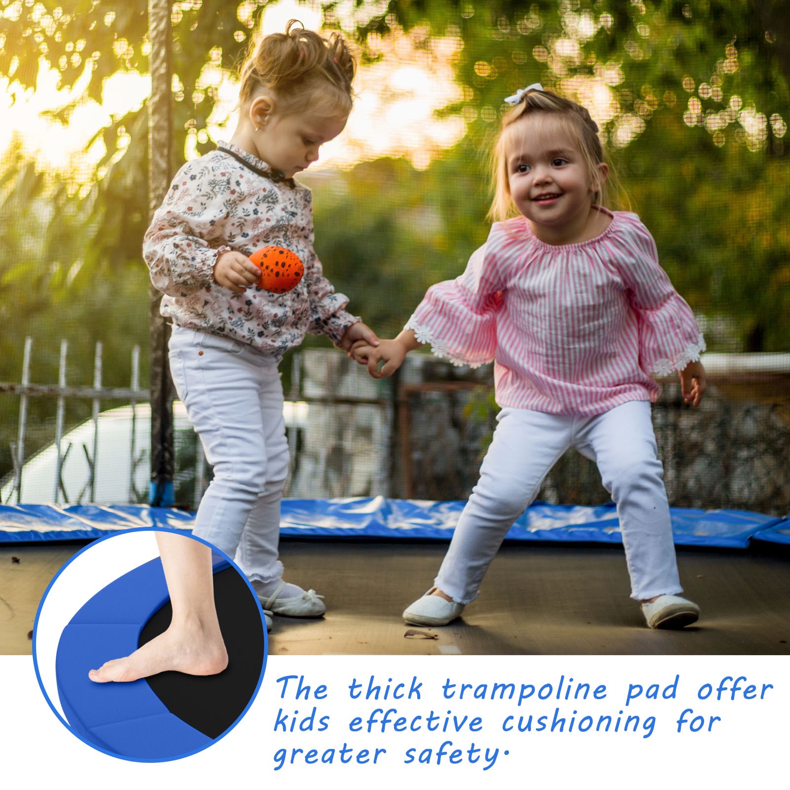 8/10/12/14/15/16FT Trampoline Replacement Safety Pad Universal Spring Cover