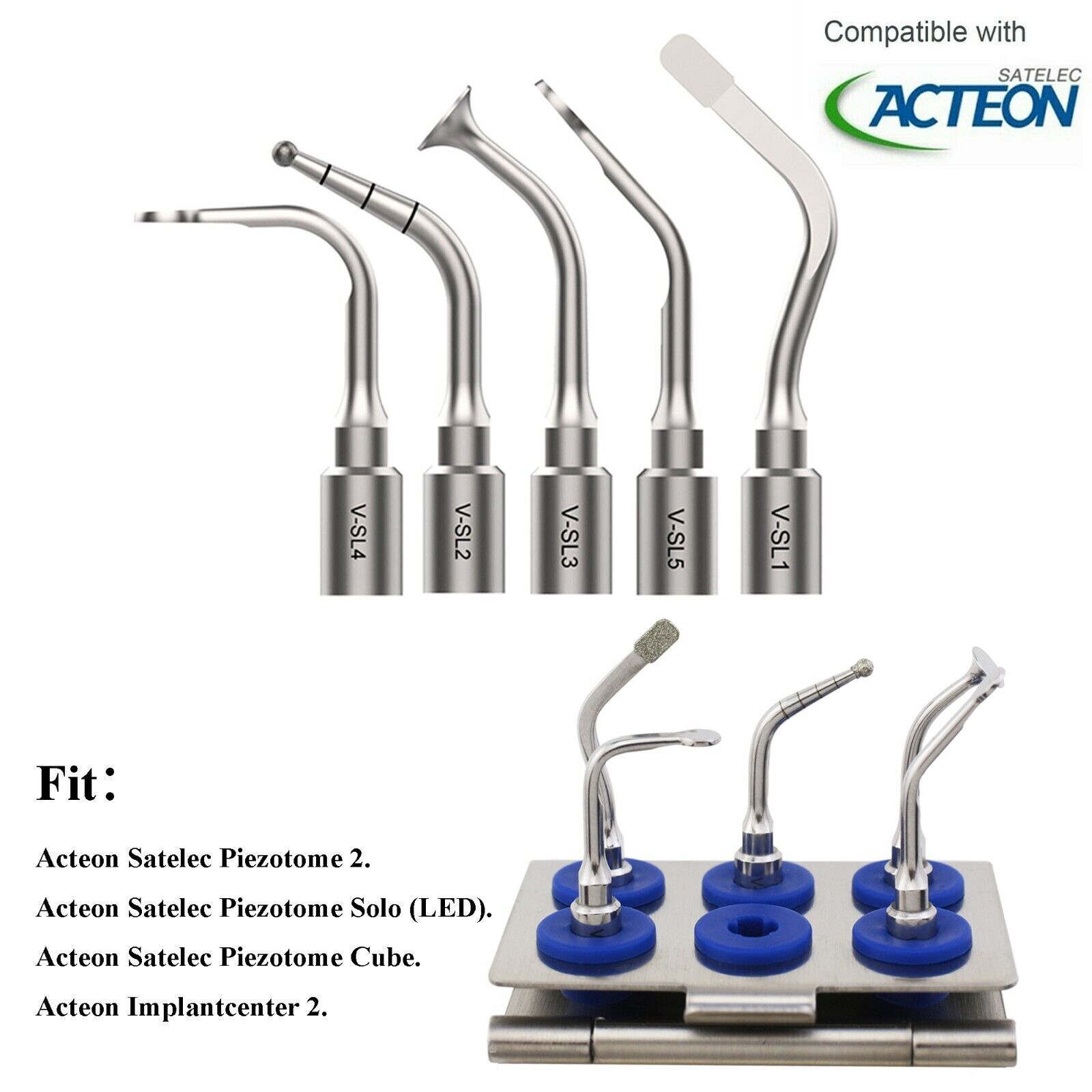 Dental Ultrasonic Surgery Tips LC BS SL Fit Satelec Acteon Piezotome 2 Solo Cube