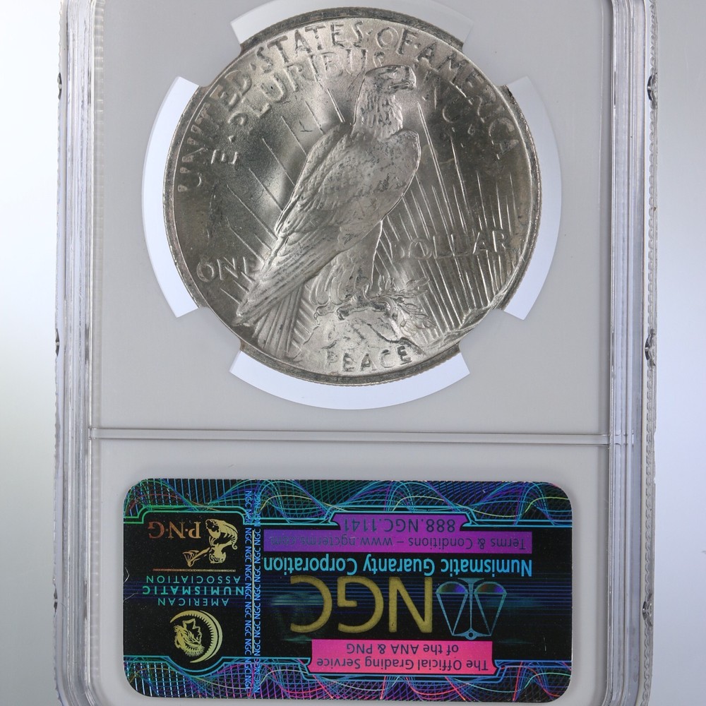 1923 Peace $1 NGC Certified MS65