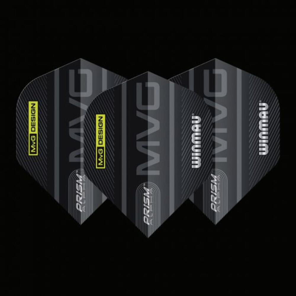 Winmau Prism Alpha MvG Logo Black & Grey