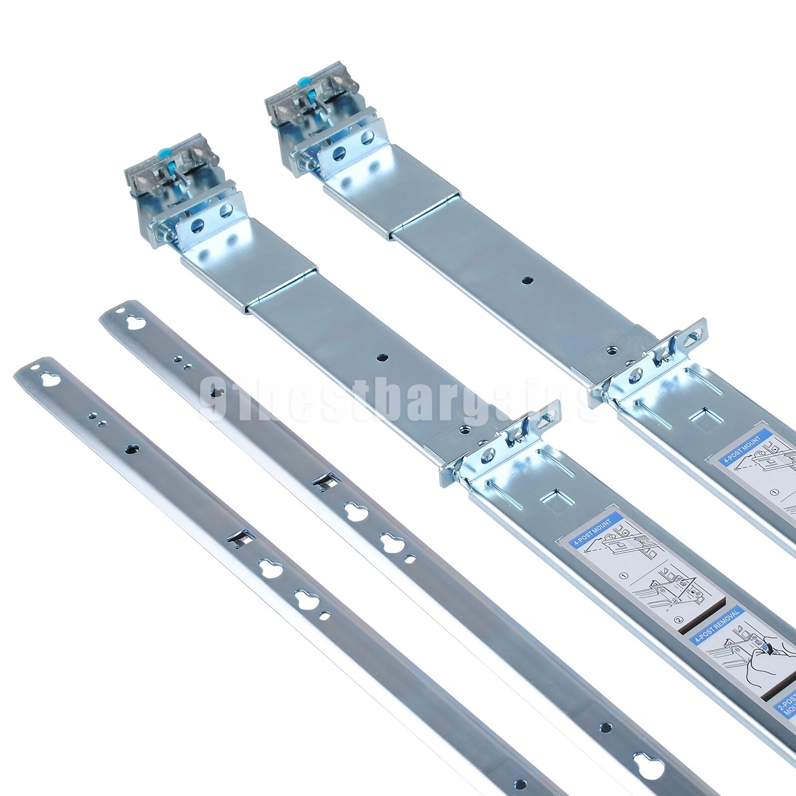 Dell R510 R520 R530 R720 R730 R820 R740 R740XD Post Rack 2U Static Rails 0H872R