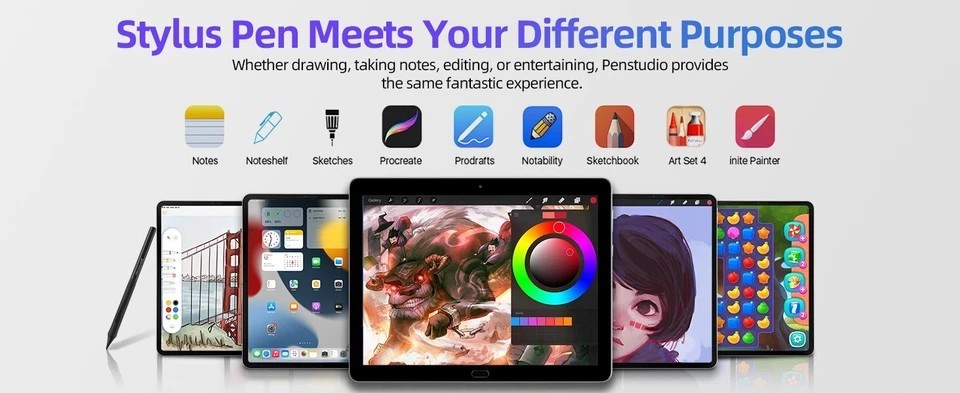 New iPad Pencil for iPad/iPad Air/iPad Mini/iPad Pro | Ergonomic Grip| PSX Pink