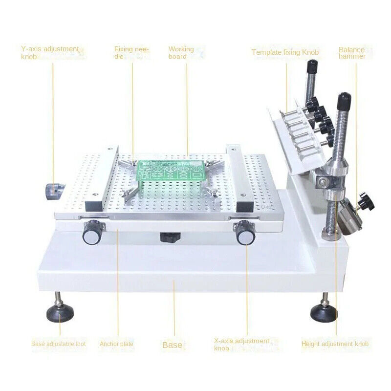 Manual Stencil Printer High Precision Screen Printer Screen Printing Machine
