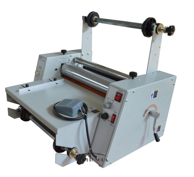 14" Thermal Roll Laminator Machine, 110V Electric Hot/Cold Laminating Machine wi