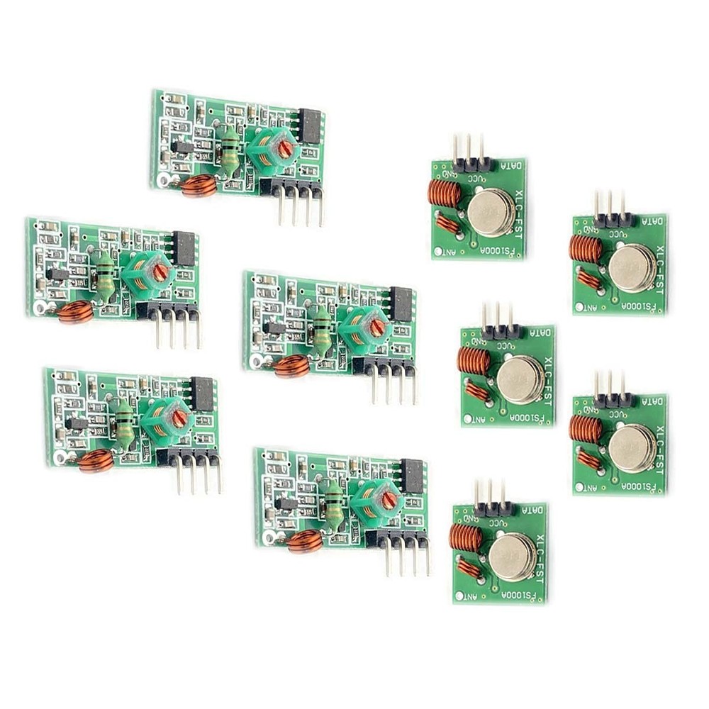 5 PCS 433M Transmitter Receiver Kit High Frequency Module Burglar Alarm