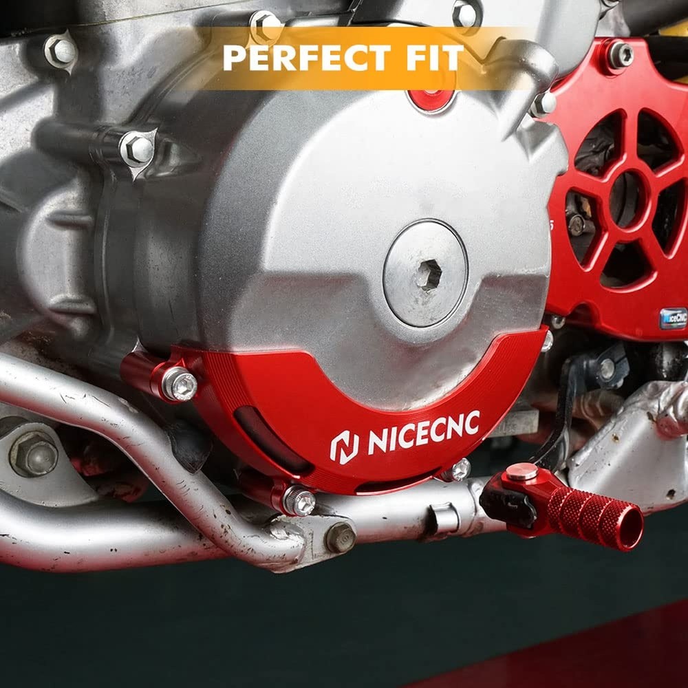NICECNC Red Engine Alternator Cover Guard Protector Aluminum Compatible with ...