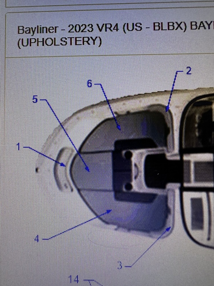 2023 Bayliner VR4 Bow, Forward, Center cushion
