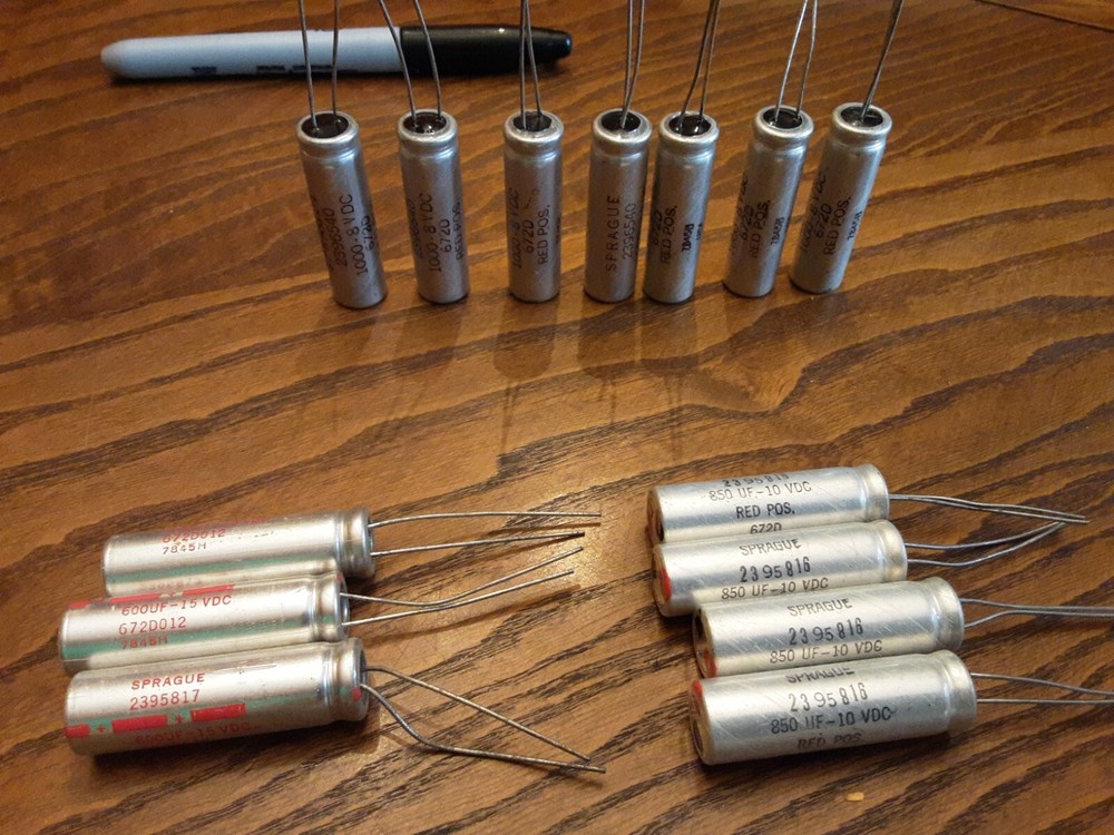 14 Vintage Can Electrolytic CAPACITORS low voltage