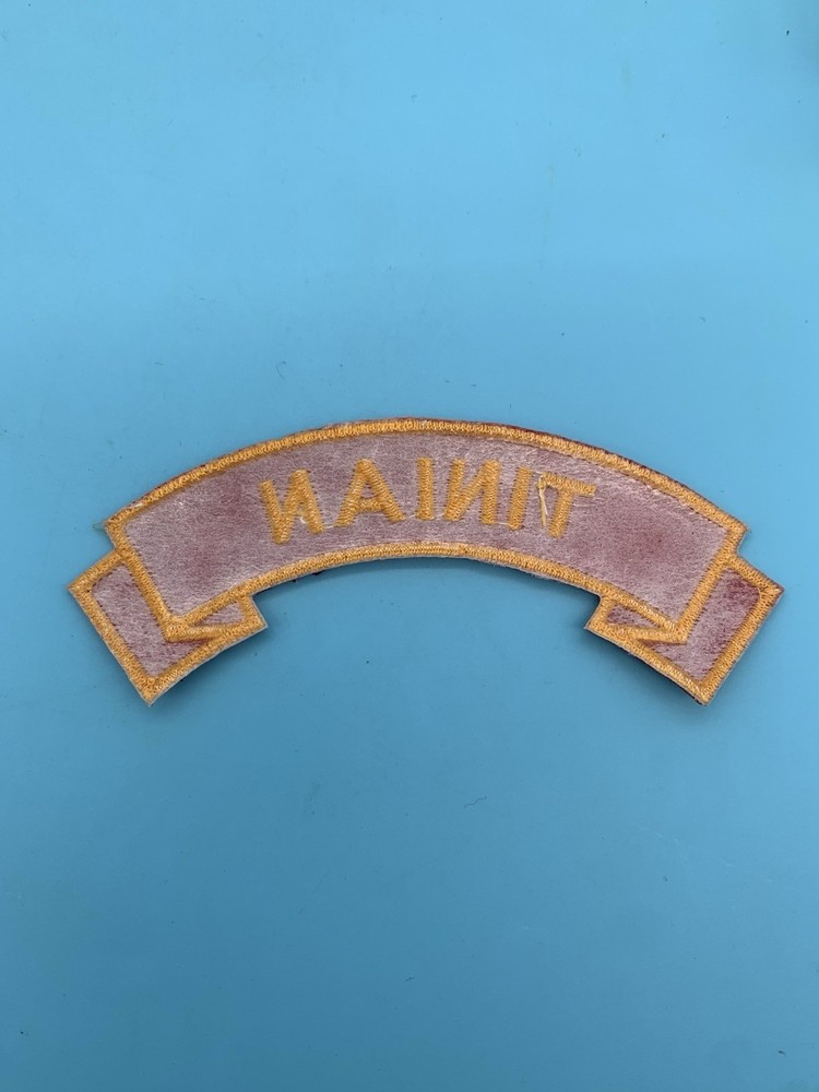 Patch TINIAN Embroidered Red & Yellow Rocker