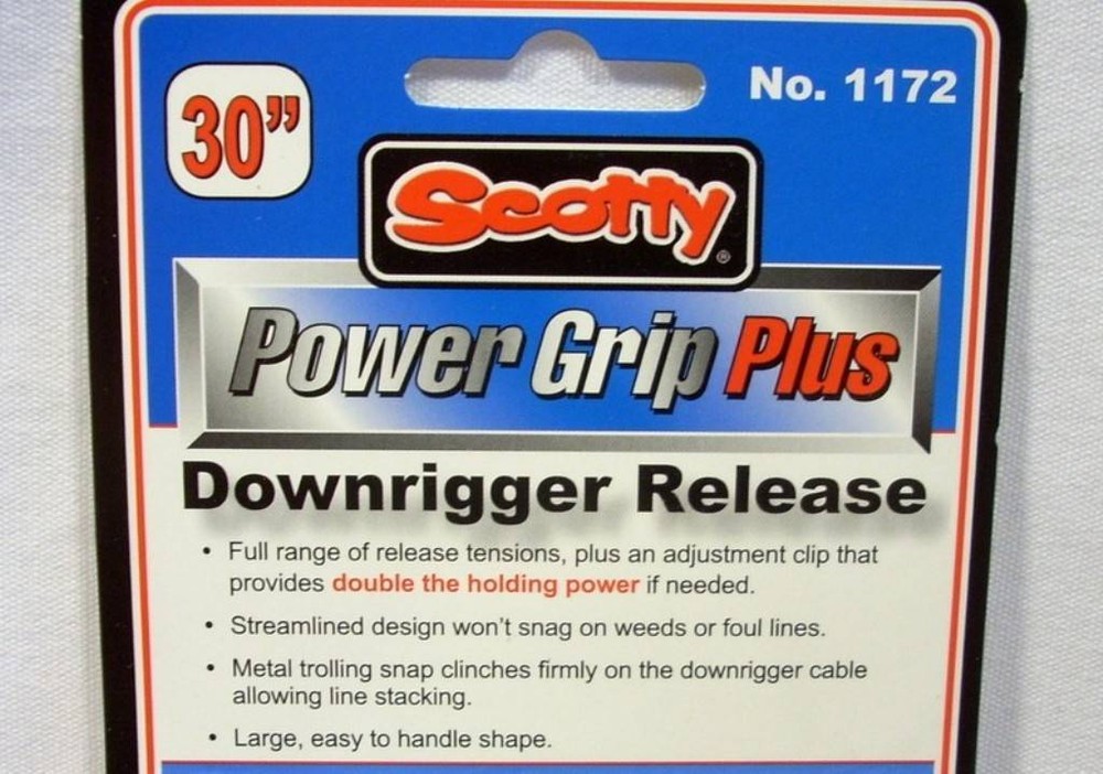 Scotty Power Grip Plus Stacker Downrigger Release 1172 30" Leader Trolling Snap