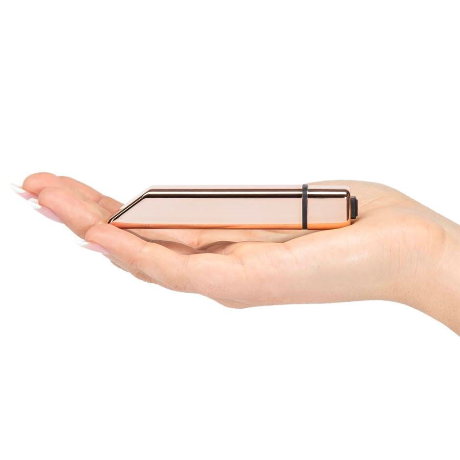 Rocks Off Bamboo 10 Function Clit Nipple Bullet Vibrator Rose Gold