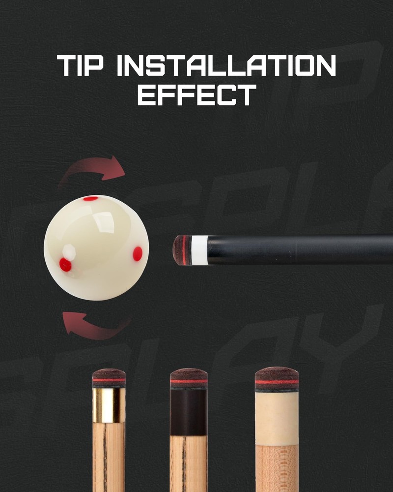 Pool Cue Tips 5 Layer Pool Stick Tips (Hardness Soft/Medium/Hard) Billiard Cu...