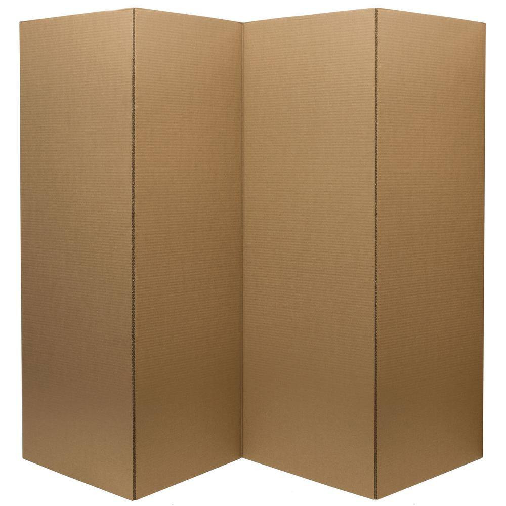 4 Ft. Brown 4-Panel Room Divider