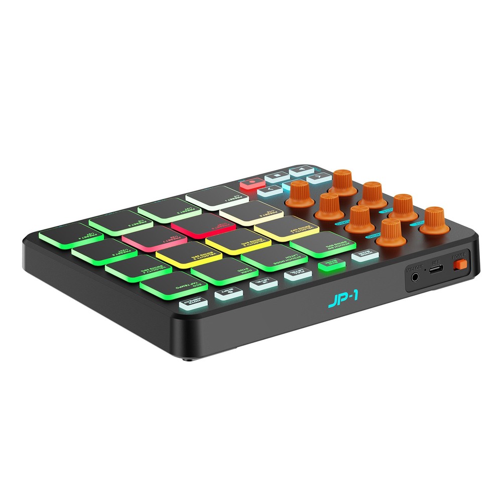 16 RGB Pads Wireless MIDI Controller For Beginners SRMB